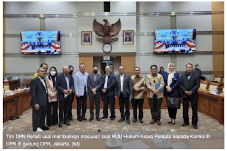 News - Ini Masukan Peradi Ke Komisi III DPR Soal RUU Hukum Acara Perdata